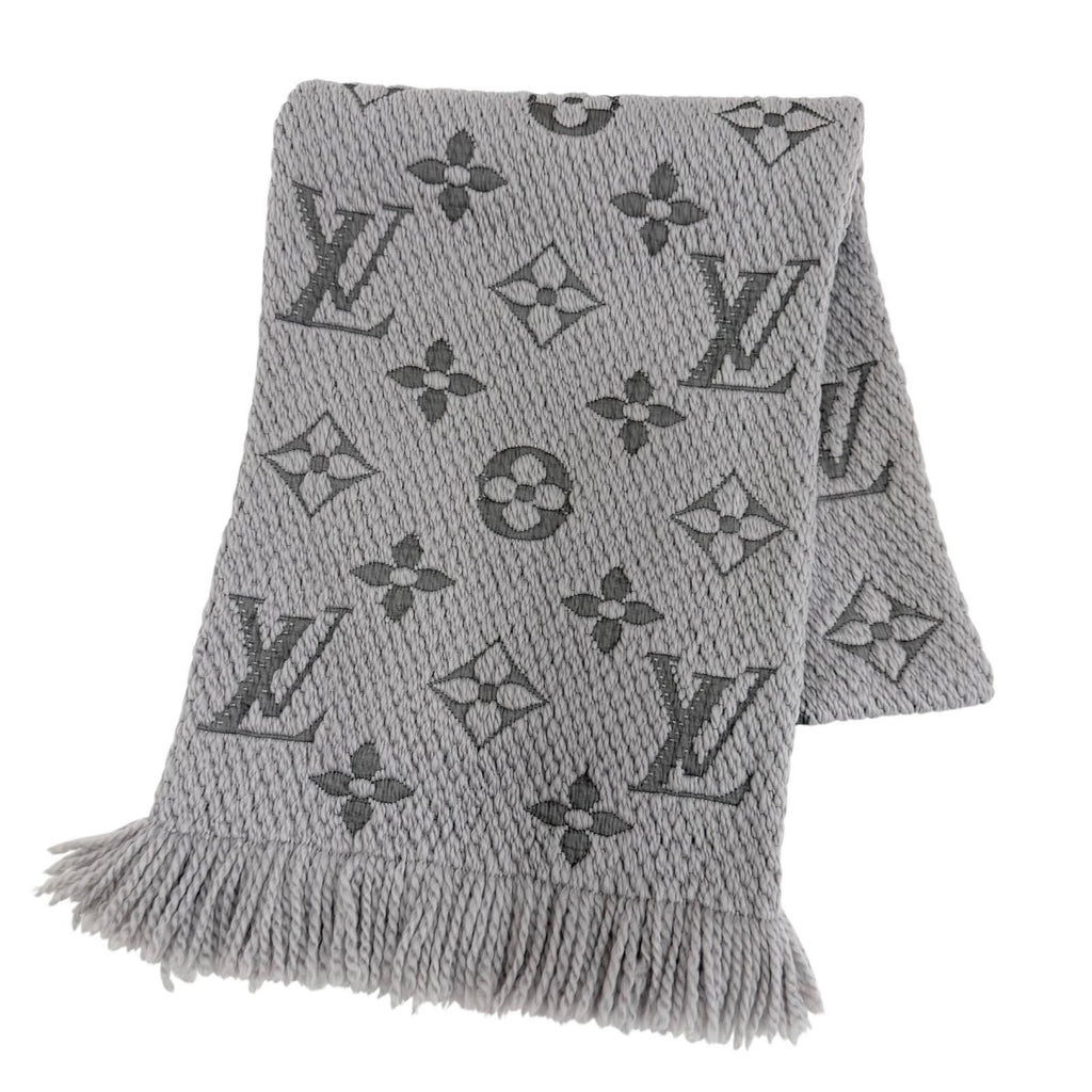 Louis Vuitton Echarpe Logo Mania Wool Silk Gripe Loulou Monogram Scarf