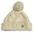 Chanel Cashmere Sports Line CC Logo Knit Cap with Pom Ivory