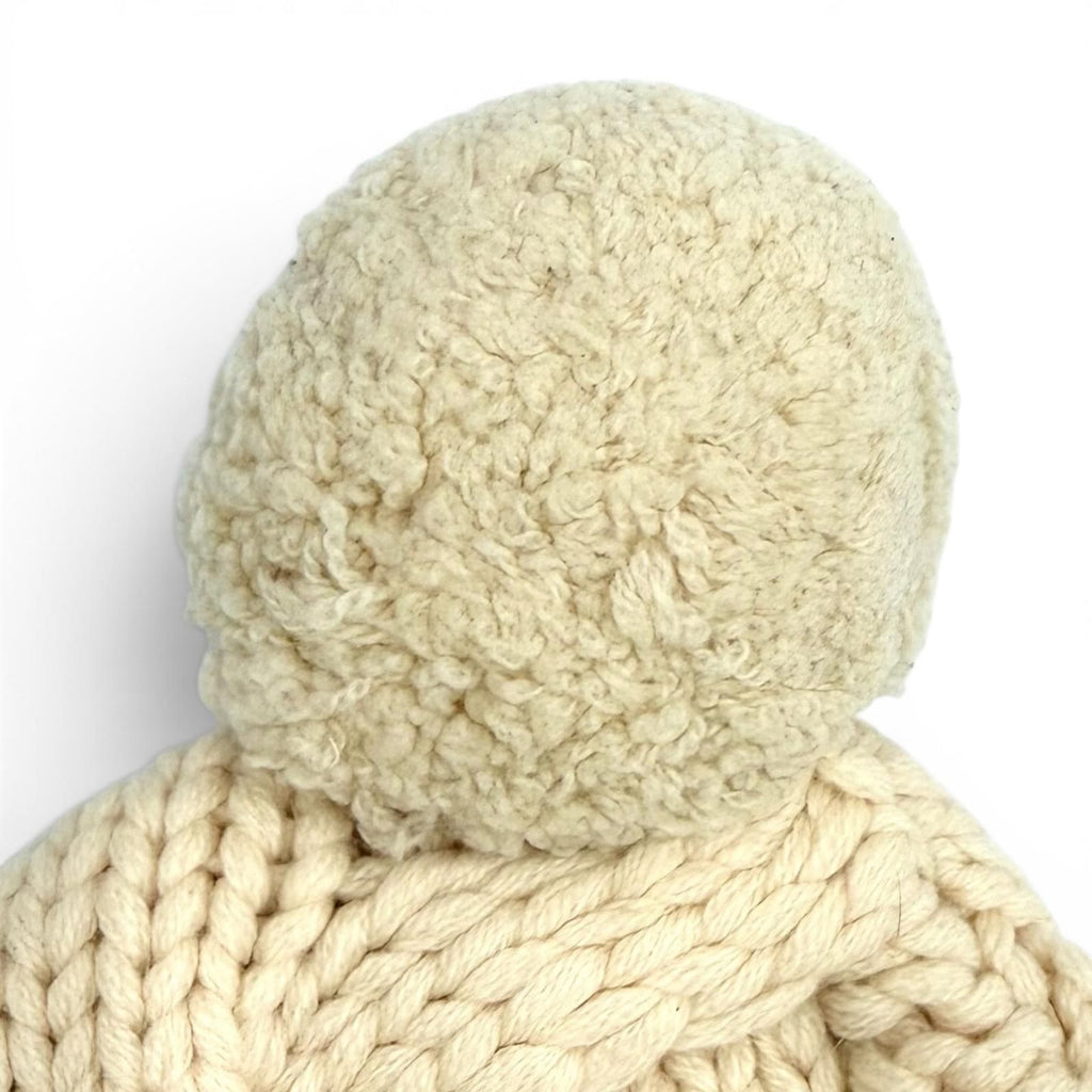 Chanel Cashmere Sports Line CC Logo Knit Cap with Pom Ivory — view 7