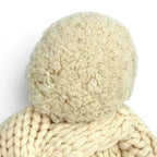 Chanel Cashmere Sports Line CC Logo Knit Cap with Pom Ivory — view 7