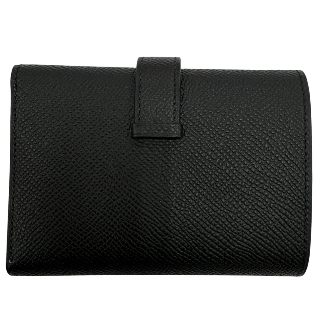 Hermes Bearn Combination Compact Wallet Veau Epsom Gold Trifold Black — view 3