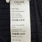 Celine Cashmere Triomphe Knit Hat Bucket Hat Black TU — view 8