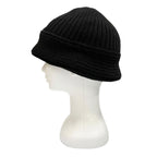 Celine Cashmere Triomphe Knit Hat Bucket Hat Black TU — view 2