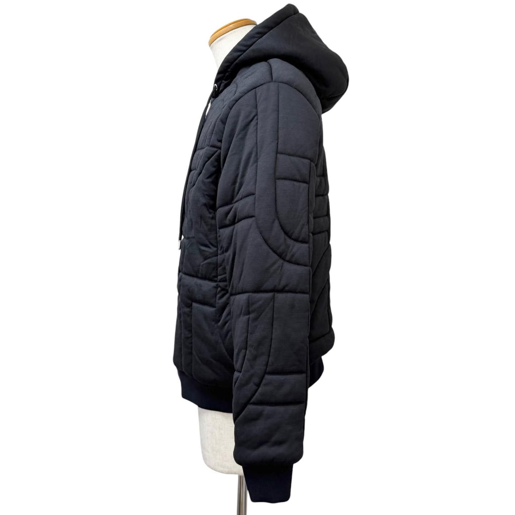 Hermes Wool Silk Maillon Quilted Jacket Navy — view 3