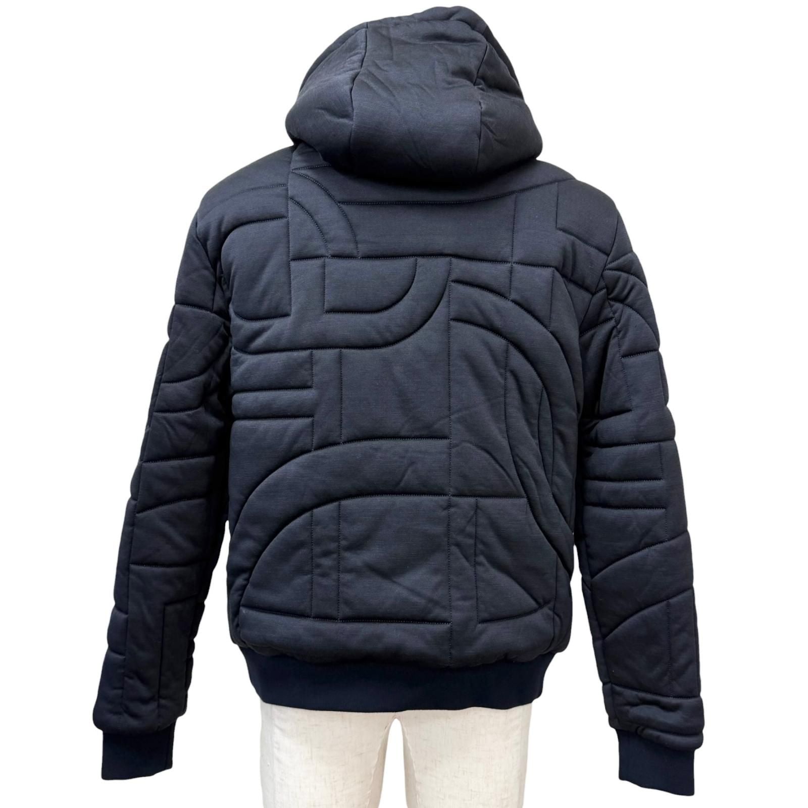Hermes Wool Silk Maillon Quilted Jacket Navy — view 4