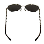 Chanel CC Logo Hexagon Chain Sunglasses Gold Black Demo Lens Eyewear — view 8