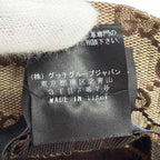 Gucci Logo Leather Patch GG Canvas Web Line Bucket Hat Beige — view 9
