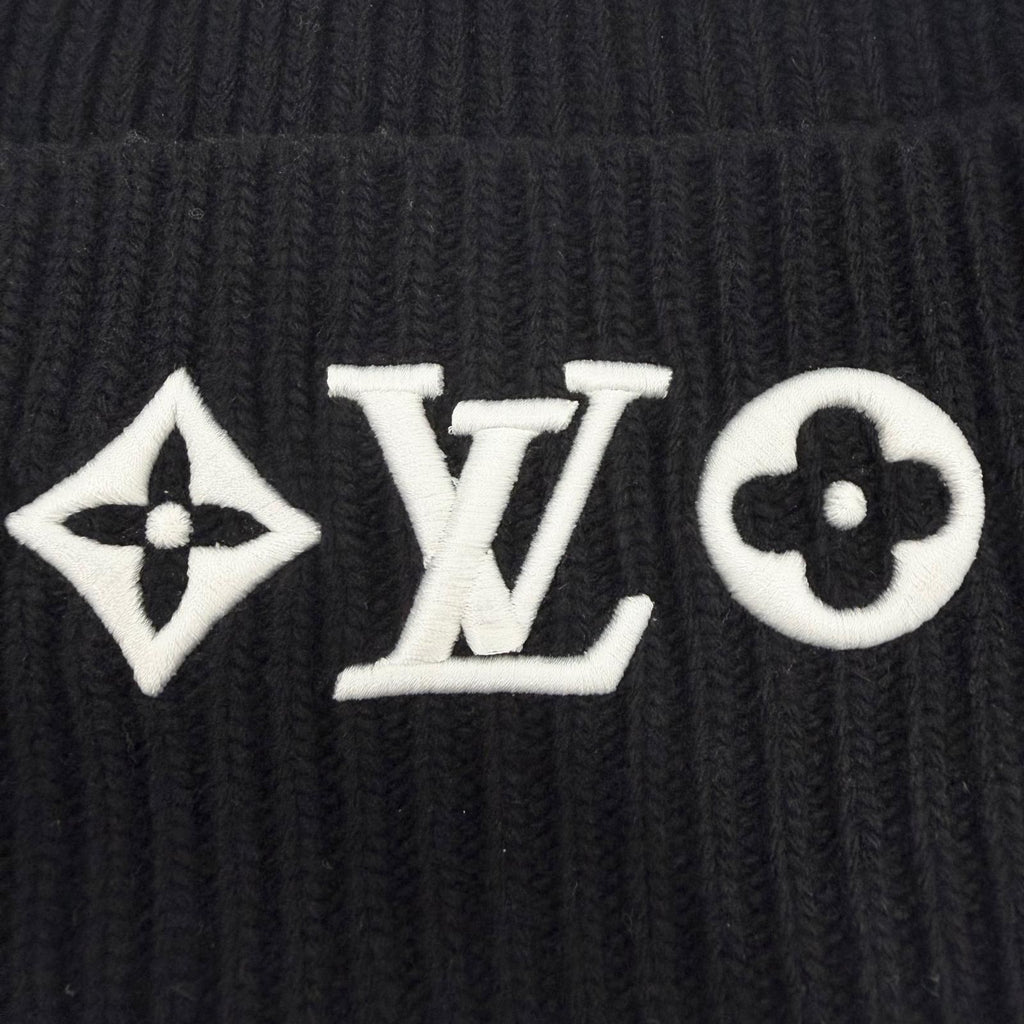 Louis Vuitton LV Head Line Wool Beanie Hat Knit Cap Black — view 5