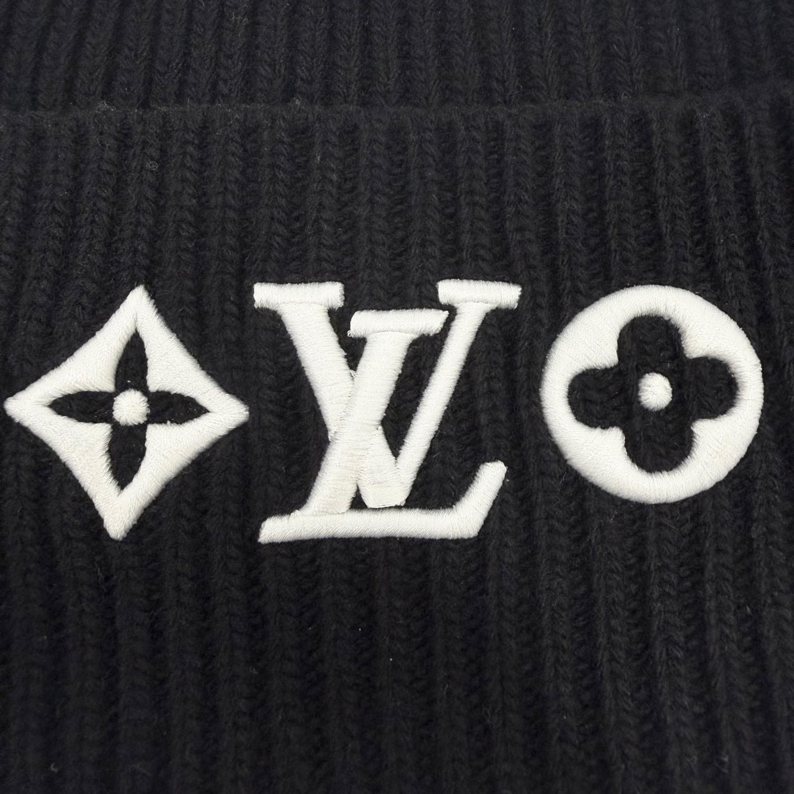 Louis Vuitton LV Head Line Wool Beanie Hat Knit Cap Black — view 5