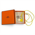 Hermes Montpetit Kelly Necklace Leather Lime Cles Silver — view 2