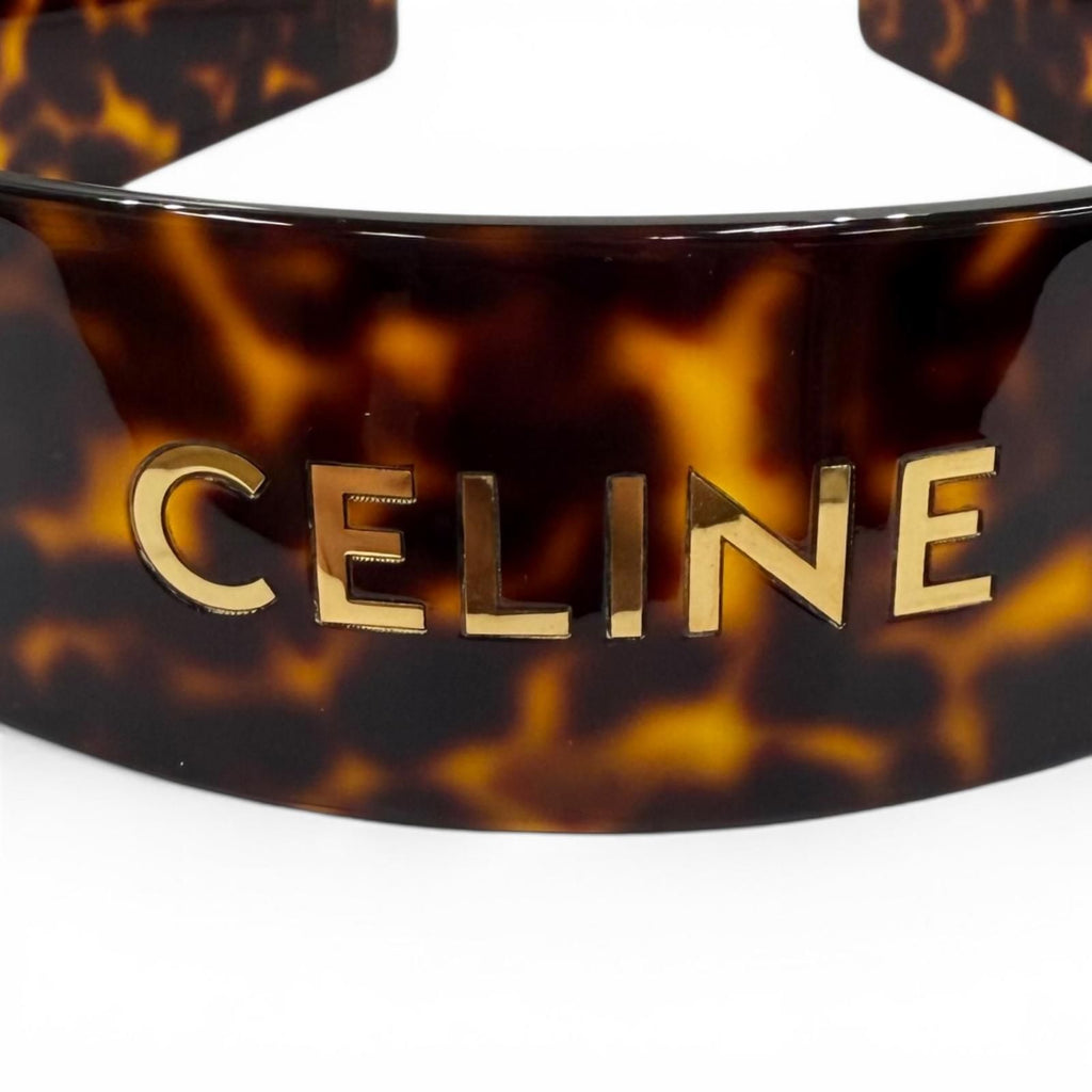 Celine Headband Acetate & Steel Logo — view 7