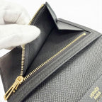 Hermes Bearn Compact Veau Epsom Gold Wallet Bifold Black — view 8