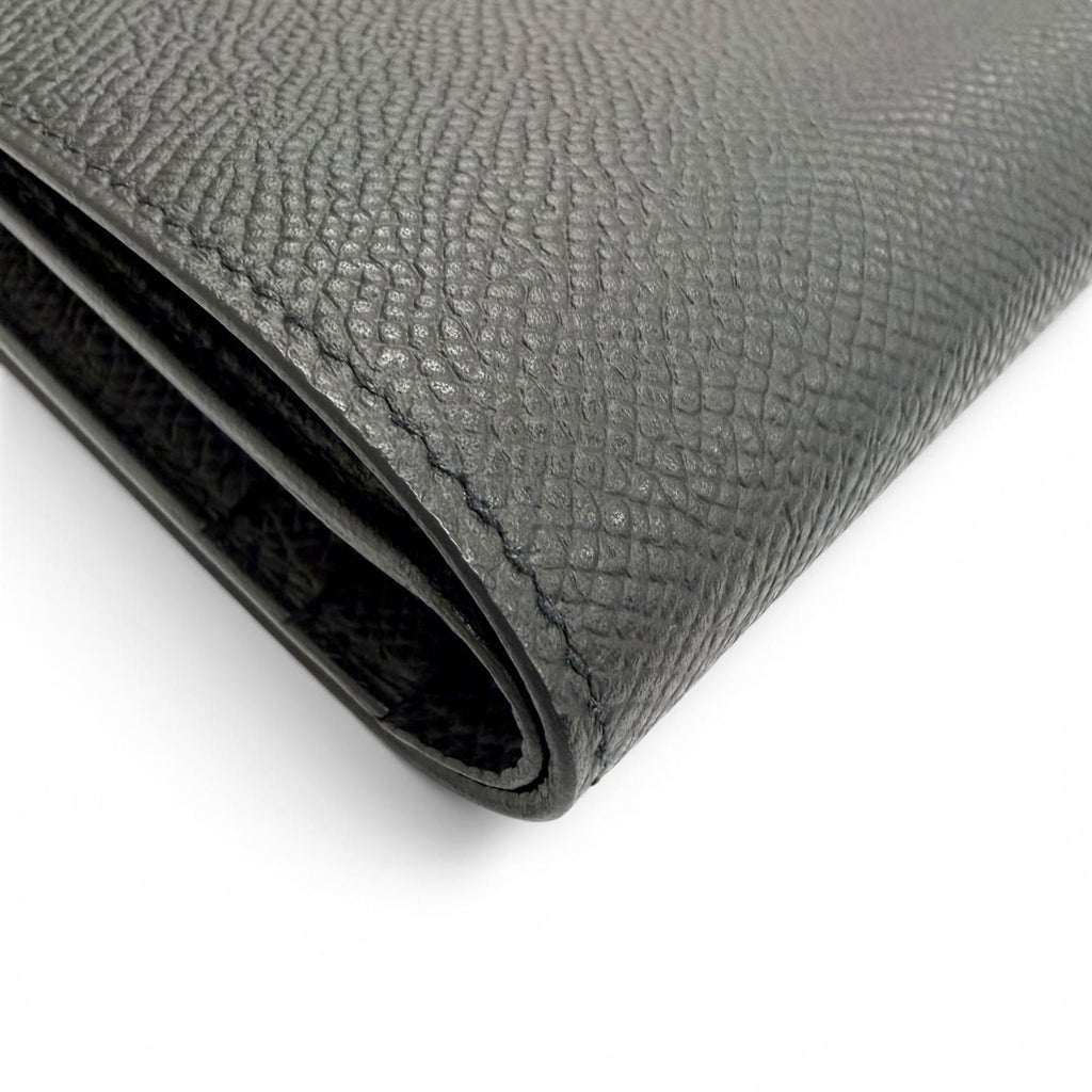 Hermes Bearn Compact Veau Epsom Gold Wallet Bifold Black — view 9