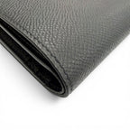 Hermes Bearn Compact Veau Epsom Gold Wallet Bifold Black — view 9