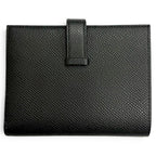 Hermes Bearn Compact Veau Epsom Gold Wallet Bifold Black — view 3