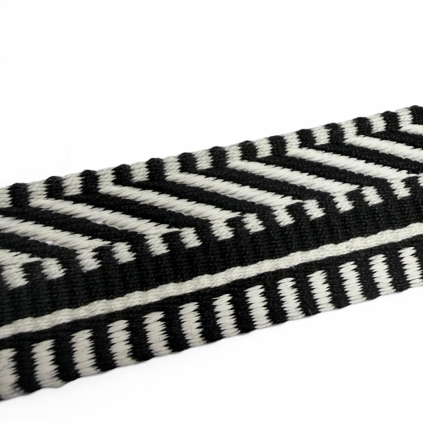 Hermes Bandouliere Sangle Caval 25 Gold Shoulder Strap Black White — view 3