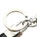 Louis Vuitton Key Holder LV Padlock Dragonne Leather Logo Black Silver Color — view 5