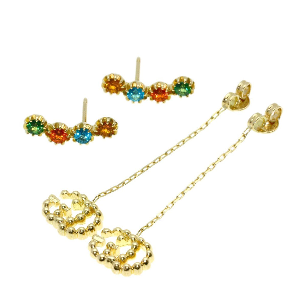 Gucci Double Multicolor Earrings 18k Yellow Gold — view 2
