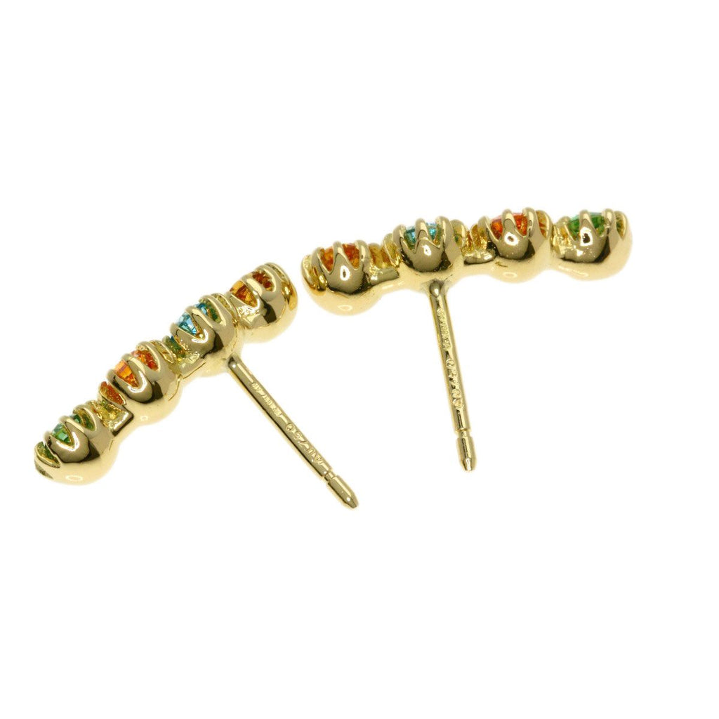 Gucci Double Multicolor Earrings 18k Yellow Gold — view 4