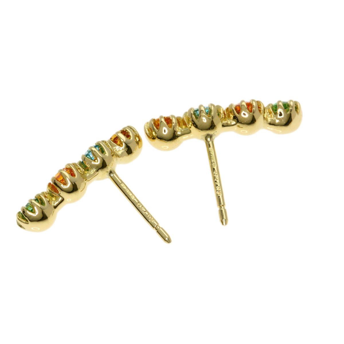 Gucci Double Multicolor Earrings 18k Yellow Gold — view 4