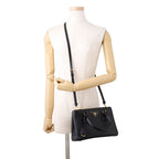 Prada Galleria Small Saffiano Leather 2-Way Shoulder Bag Black — view 4