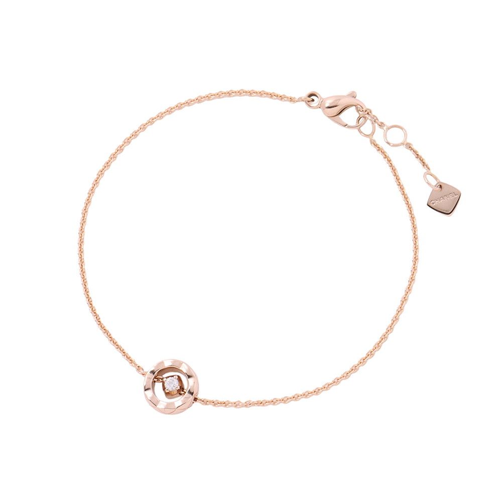 Chanel Bracelet Coco Crush Collection Diamond 0.03 Ct 18k Pink Gold