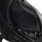 Saint Laurent Paris Embroidered Belt Bag Logo Silk Tech Canvas Black — view 8