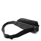 Saint Laurent Paris Embroidered Belt Bag Logo Silk Tech Canvas Black — view 2