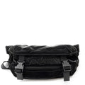 Saint Laurent Paris Embroidered Belt Bag Logo Silk Tech Canvas Black