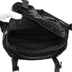 Saint Laurent Paris Embroidered Belt Bag Logo Silk Tech Canvas Black — view 5