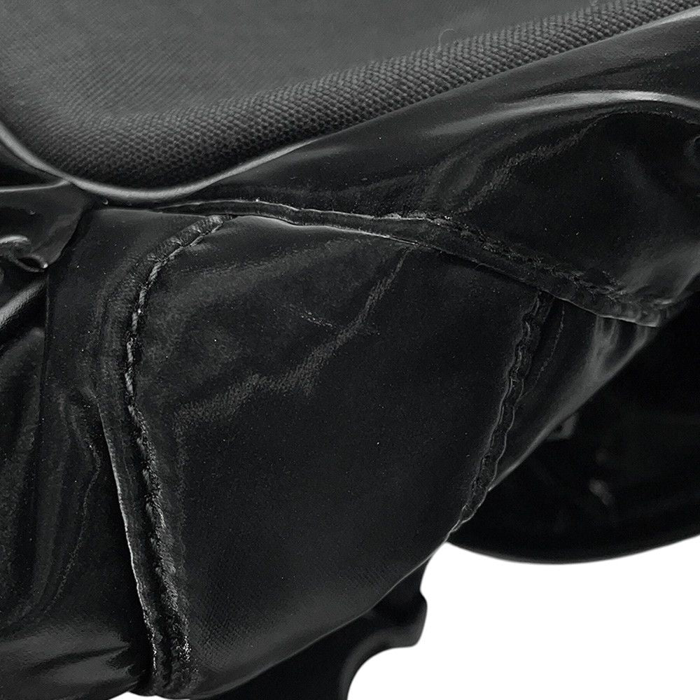 Saint Laurent Paris Embroidered Belt Bag Logo Silk Tech Canvas Black — view 6