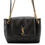 Saint Laurent Paris Chain Shoulder Bag Mini Nolita Quilted YSL Black