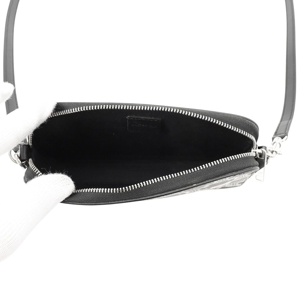 Celine Shoulder Bag Triomphe Horizontal Leather Black — view 5