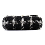 Chanel Chain Shoulder Bag 19 Flap CC Logo Tweed Black White — view 3