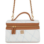 Chanel Chain Shoulder Bag Vanity CC Logo Wash Denim