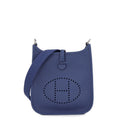 Hermes Shoulder Bag Evelyne TPM 111 Amazon Blue Tie Silver Taurillon Clemence