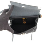 Hermes Shoulder Bag Herbag Zip Mini Black Gold Twal Ash Vache Hunter — view 5
