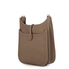 Hermes Shoulder Bag Evelyne Etoupe Silver Taurillon Clemence — view 2
