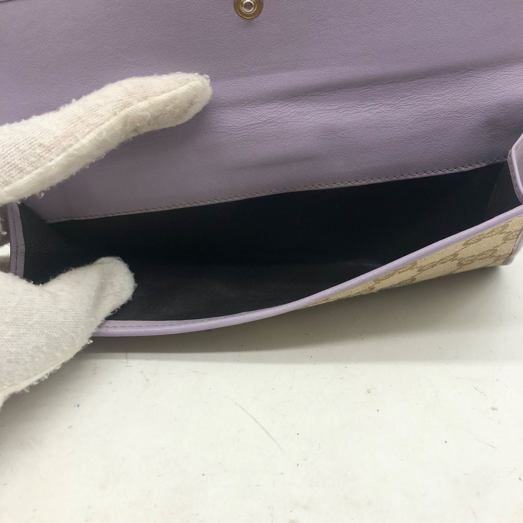 Gucci GG Canvas Bifold Wallet Hook Purple — view 6