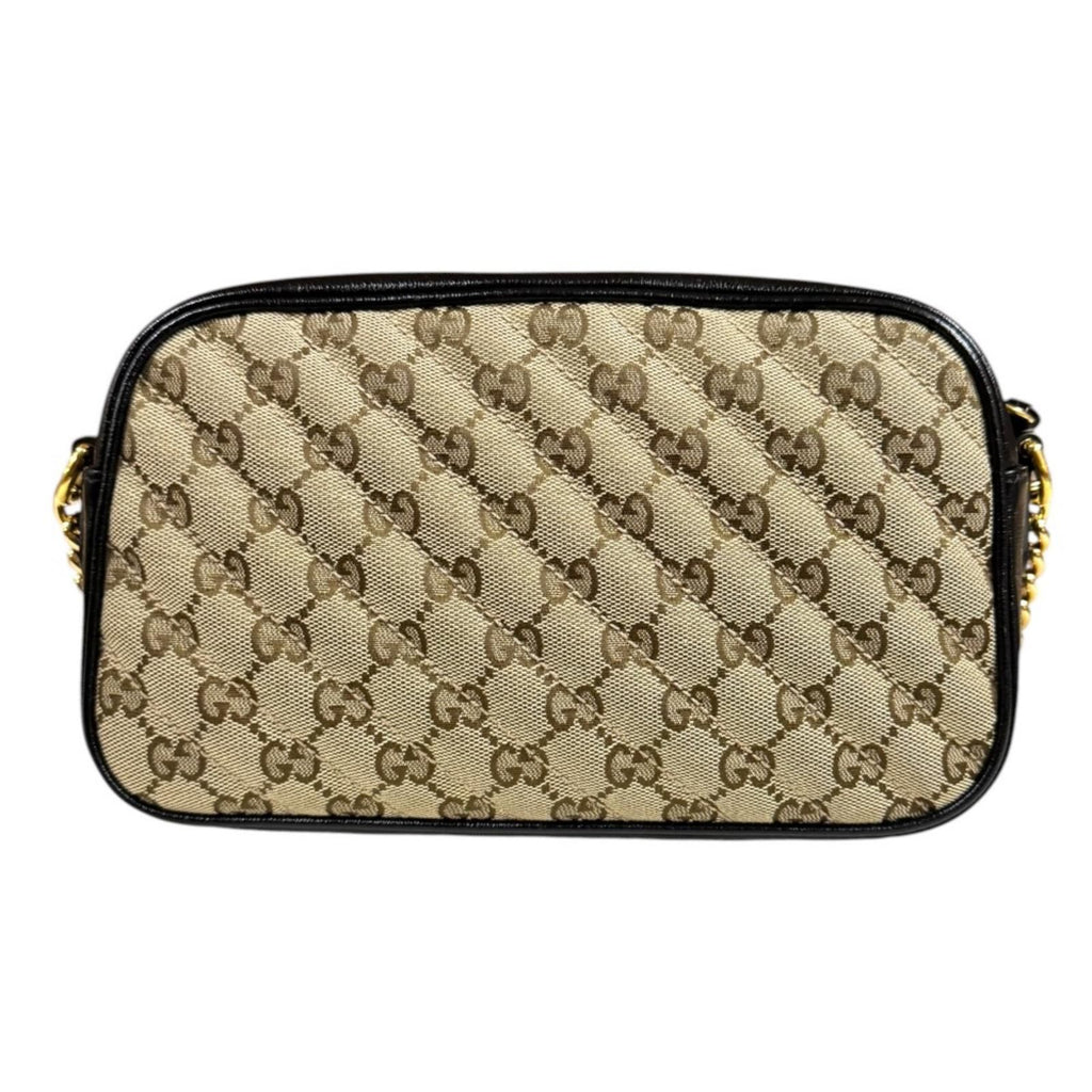 Gucci GG Marmont Shoulder Bag Canvas Black Second — view 3