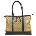 Gucci GG Crystal Tote Coatingcanvas Brown Second