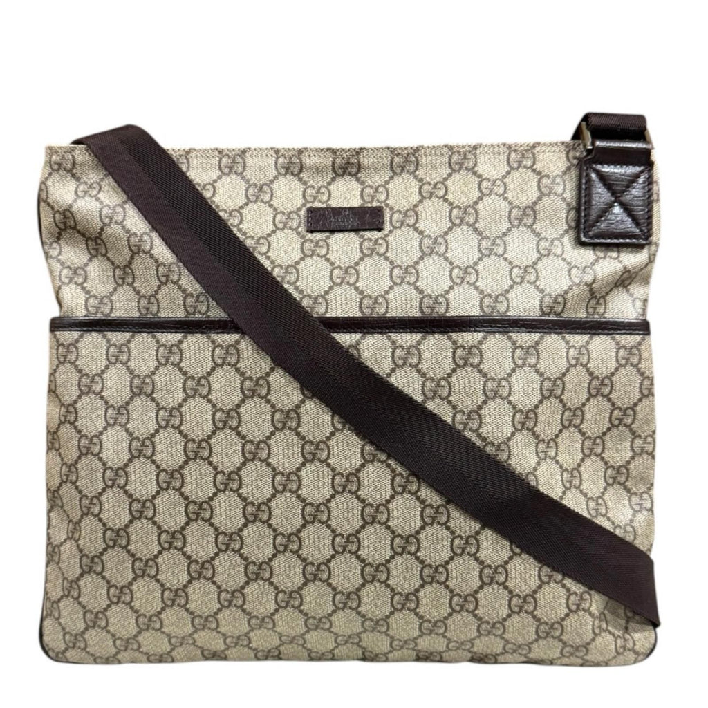 Gucci GG Supreme Shoulder Bag Canvas Beige