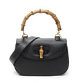 Gucci handle Flap Black Grain Calf Leather