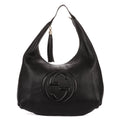 Gucci Soho Hobo Black Grain Calf Leather