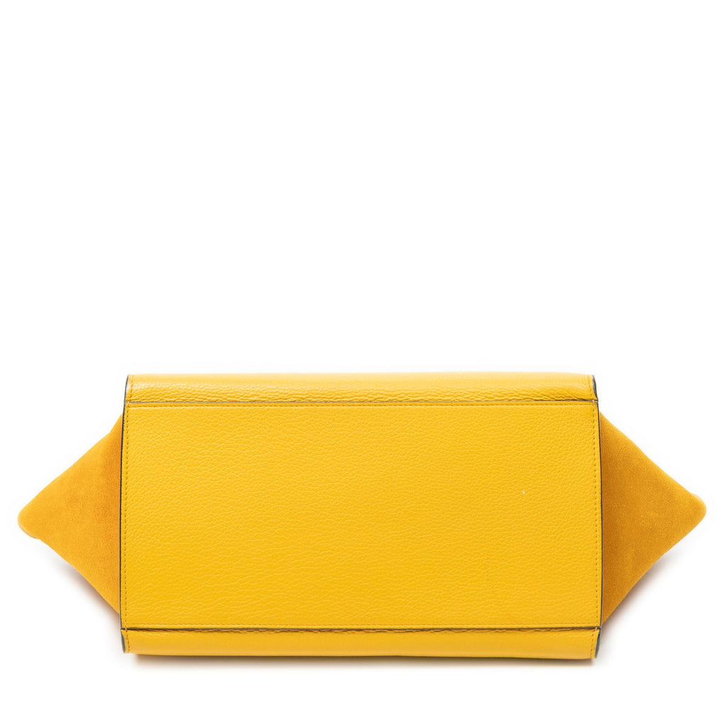 Celine yellow Grain Calf Leather Shoulder — view 6