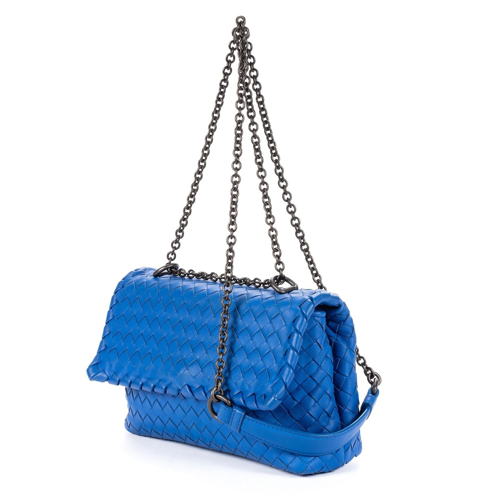 Bottega Veneta Ophidia Cross Bodyblue Intrecciato Calfskin Leathera Crossbody — view 2