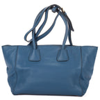 Prada Double Handle Tote Blue — view 5
