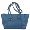 Prada Double Handle Tote Blue