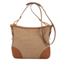 Prada Vintage Flap Cross Bodybrown Beige Jacquard canvas