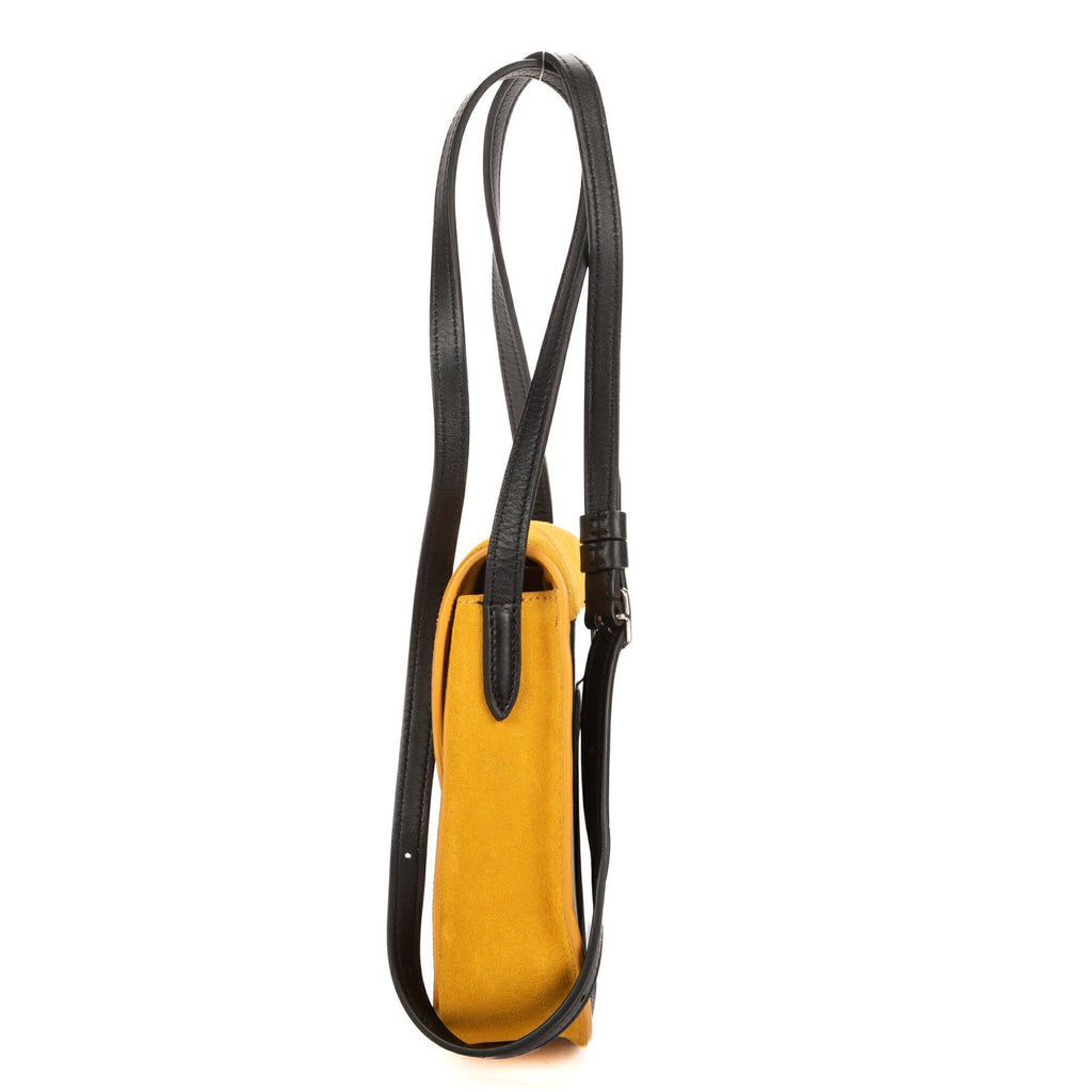 Celine Trotteur Crossbody Yellow Suede Leather — view 3